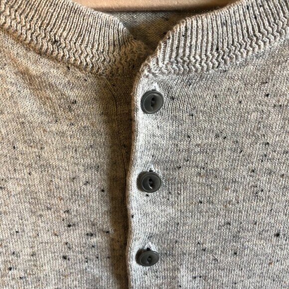 Knit for J. Crew Hanley Sweater Size Mens XL Silk Cotton Blend Light Grey - Picture 4 of 16